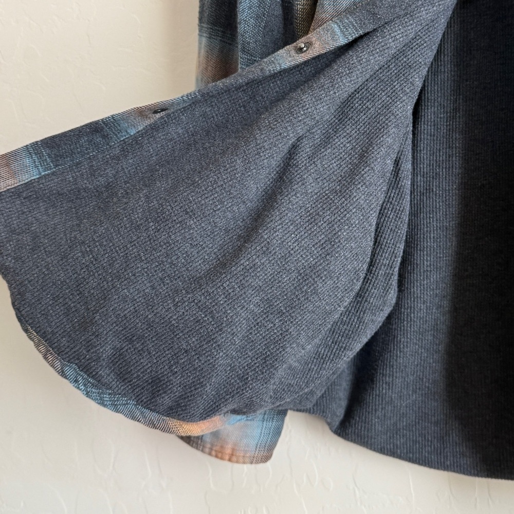 Dakota Grizzly Men’s Flannel Snap Shirt Blanket Lined Jacket Large Gray Plaid - Picture 4 of 9